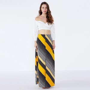 Wave Point frynser den indiske designer Lehenga Fashion Chiffon Maxi langt nederdel