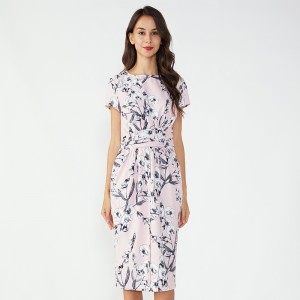 Polyester Lady Fashion koreansk hæklet lang Lycra kjole