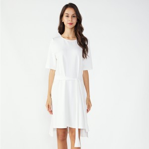 Midi Hvid Kaftan Vintage barsel kjole til kvinder afslappet
